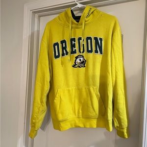 Oregon Ducks yellow stitched hoodie